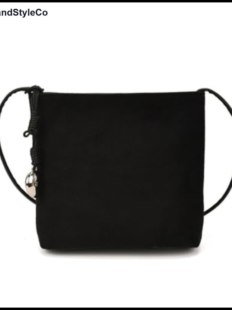 Faux Suede Mini Bucket Bag Crossbody Shoulder Hobo Handbag